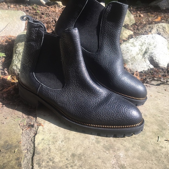 Fabianelli Sz 8 Blk Italian Leather Chelsea Boots - Picture 6 of 9